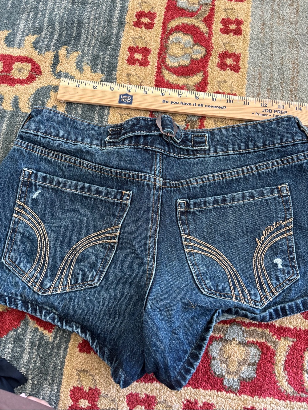 Hollister low rise mini jean shorts 6 - Picture 8 of 8